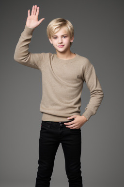 Bulgarian teenager boy with  blonde hair