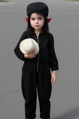 Swiss infant girl with  black hair