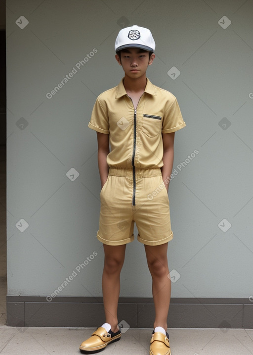 Singaporean teenager boy with  blonde hair