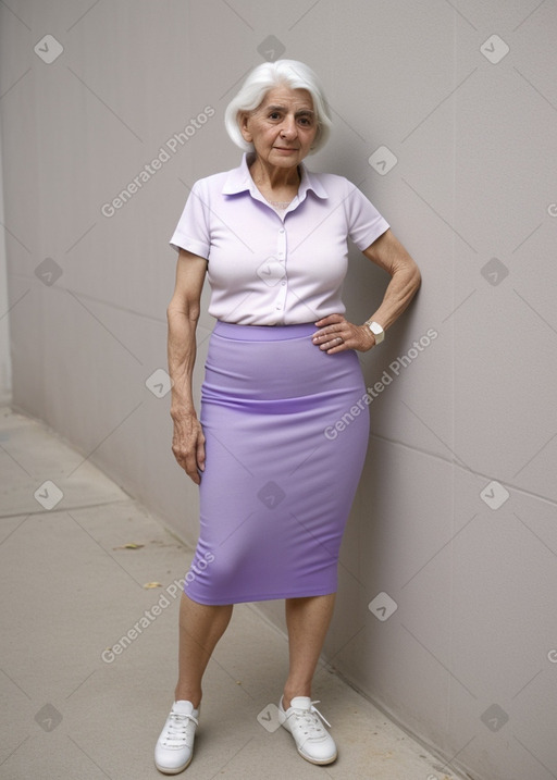 Greek elderly female with  white hair