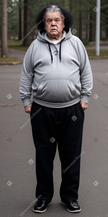 Finnish elderly male with  black hair