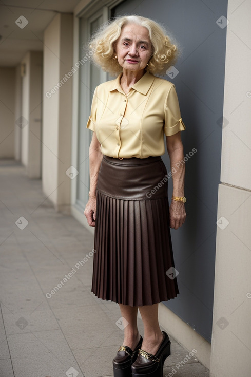 Elderly female with  blonde hair