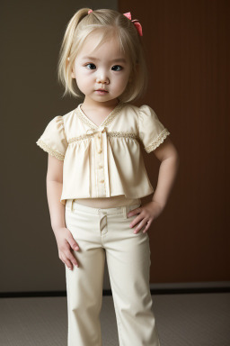 Japanese infant girl with  blonde hair