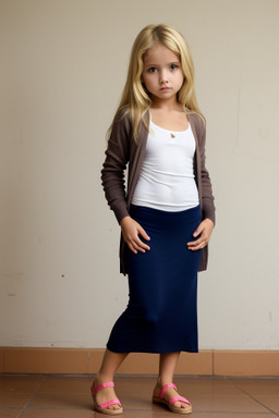 Paraguayan child girl with  blonde hair