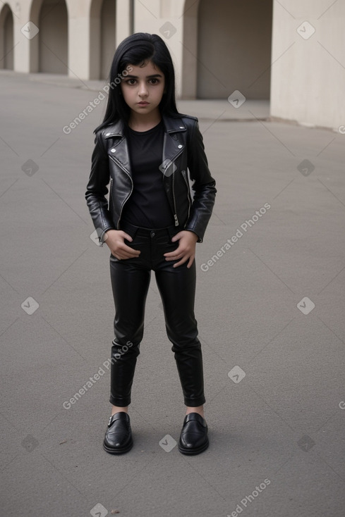 Iranian child girl with  black hair