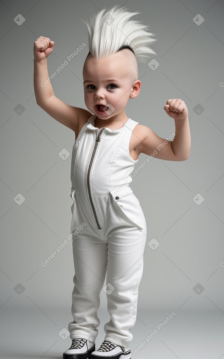 Swiss infant girl with  white hair