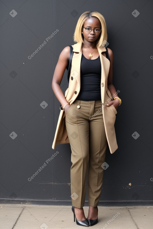 Ugandan adult female with  blonde hair