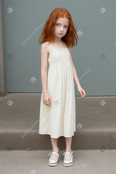 French child girl with  ginger hair