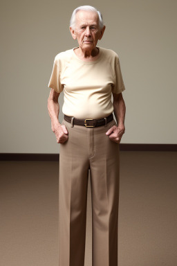 American elderly male with  brown hair