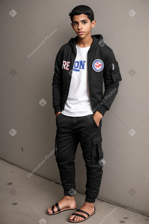 Puerto rican teenager boy with  black hair