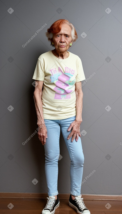 Bolivian elderly non-binary with  ginger hair