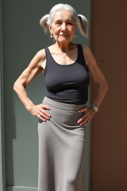 Chilean elderly female with  gray hair