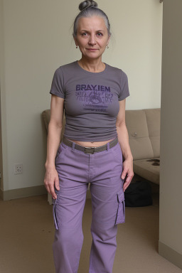 Ukrainian 45 years female with  gray hair