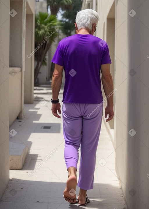 Israeli middle-aged male with  white hair