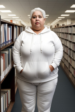 Costa rican middle-aged female with  white hair