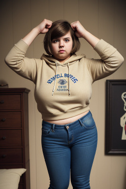 Greek young adult female with  brown hair