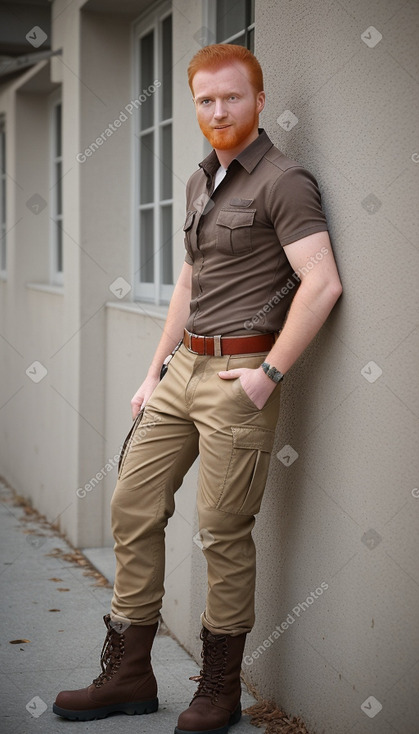 Albanian adult male with  ginger hair