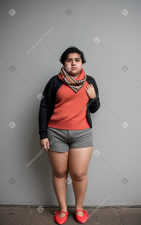 Ecuadorian teenager boy with  black hair