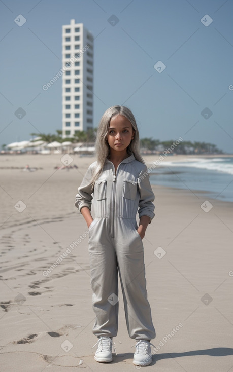 Child female with  gray hair