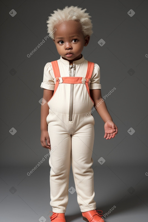 African infant boy with  white hair