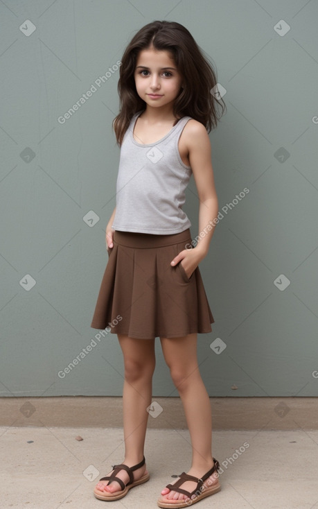 Lebanese child female with  brown hair