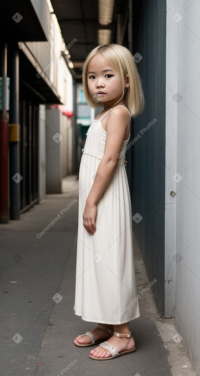 Thai infant girl with  blonde hair