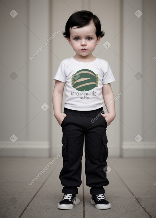 Lithuanian infant boy with  black hair