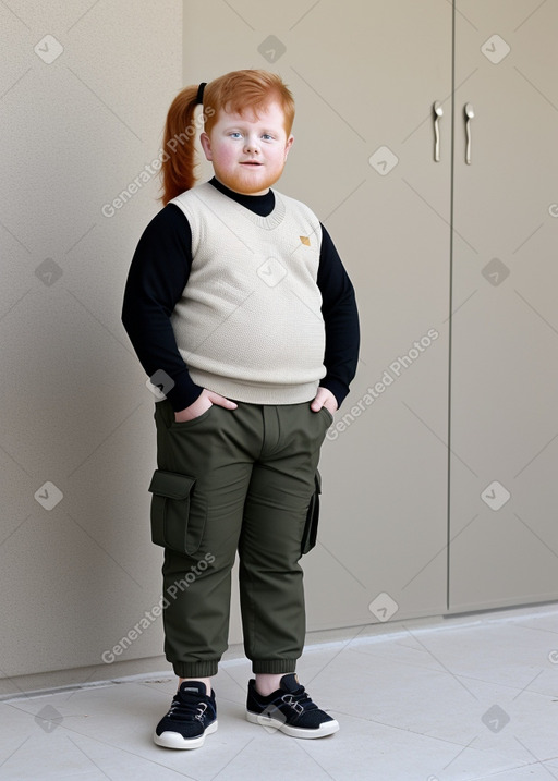 Emirati child boy with  ginger hair