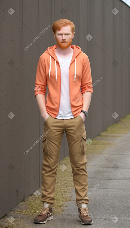 Belgian adult male with  ginger hair