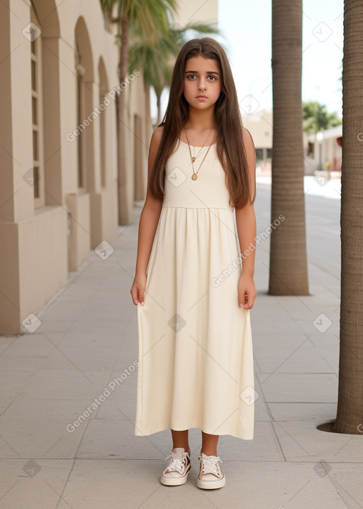 Tunisian teenager girl with  brown hair