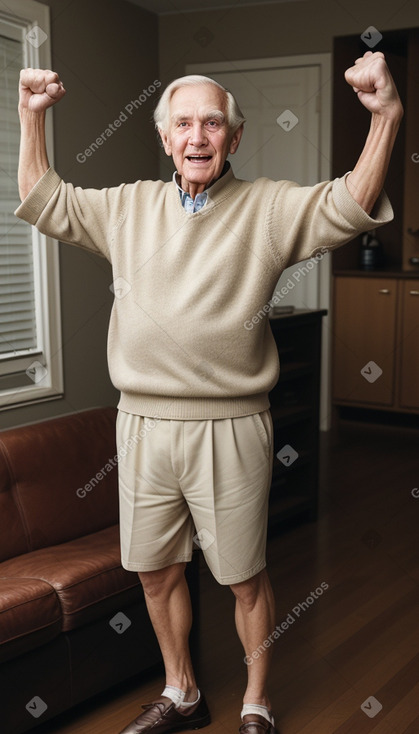 Caucasian elderly male with  blonde hair