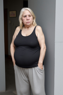 Argentine elderly female with  blonde hair