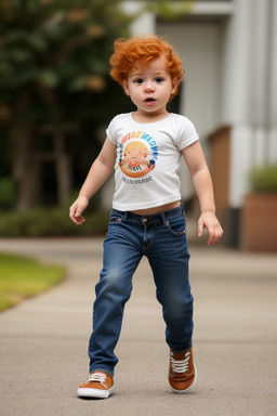 Hispanic infant boy with  ginger hair