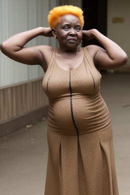 Togolese elderly female with  ginger hair