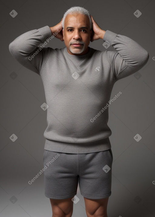 Dominican 45 years male with  gray hair