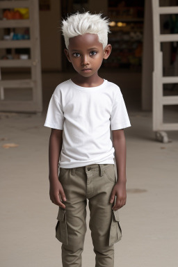 Somali child boy with  white hair