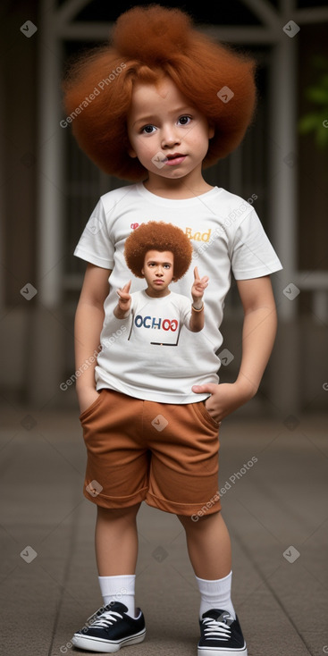 Peruvian infant boy with  ginger hair