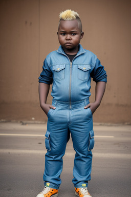 Zambian child boy with  blonde hair