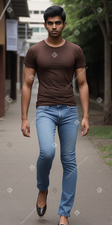 Sri lankan young adult male with  brown hair