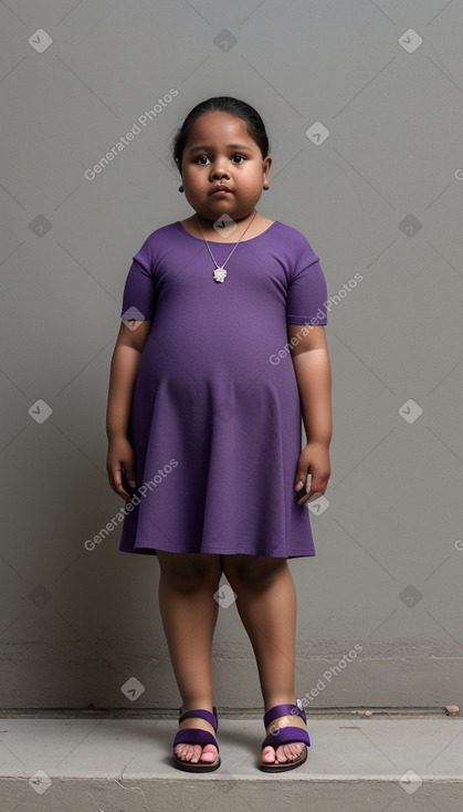 Panamanian child girl with  gray hair