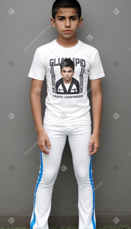 Guatemalan teenager boy with  white hair