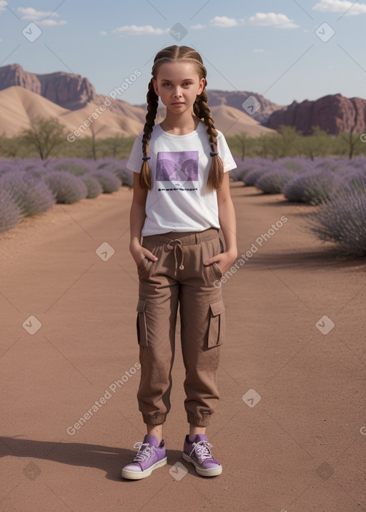 Czech child girl with  brown hair