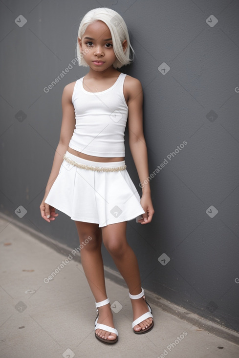 Dominican child girl with  white hair