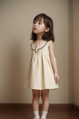 Korean child female with  brown hair