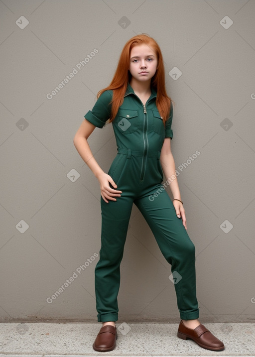 Bolivian teenager girl with  ginger hair