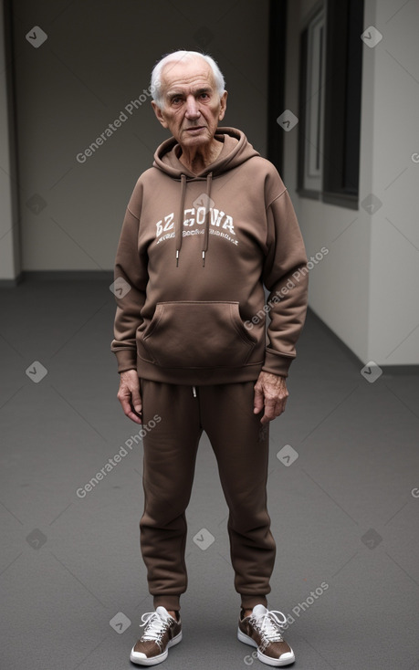 Serbian elderly male with  brown hair