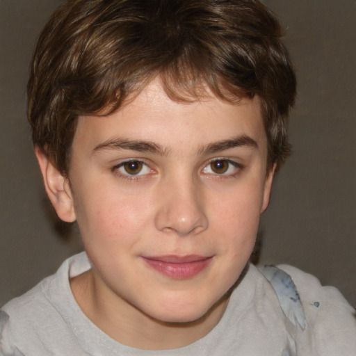 Joyful white young-adult male with medium  brown hair and brown eyes