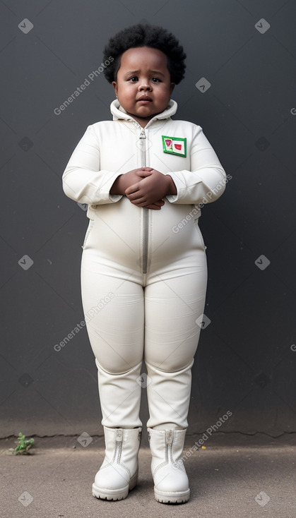 Ethiopian child girl with  white hair