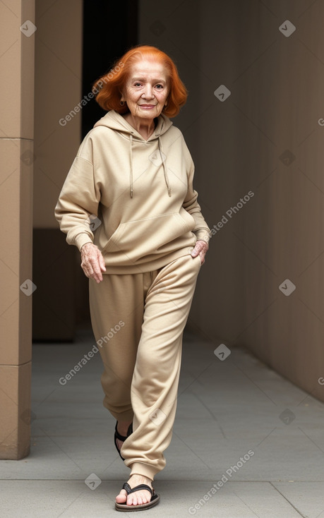 Hispanic elderly female with  ginger hair