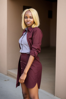 Tanzanian adult female with  blonde hair